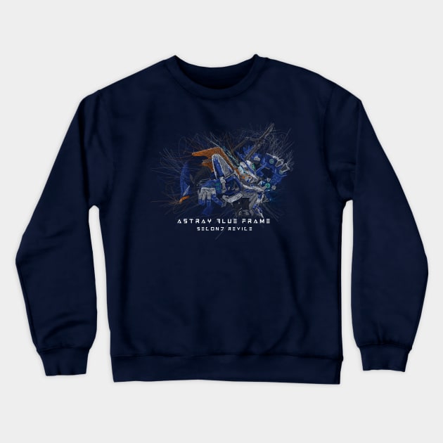 Astray Blue on Scribble Crewneck Sweatshirt by CoretanVector